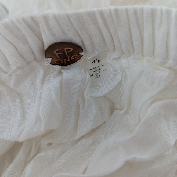 Free People FP ONE Clover White Maxi Skirt Boho Festival Size Small - Picture 10 of 11